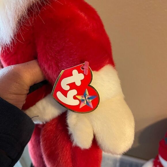 TY 1999 & 2000 15 inch(!!!) Santa and Snowman Plush Set - Picture 5 of 12